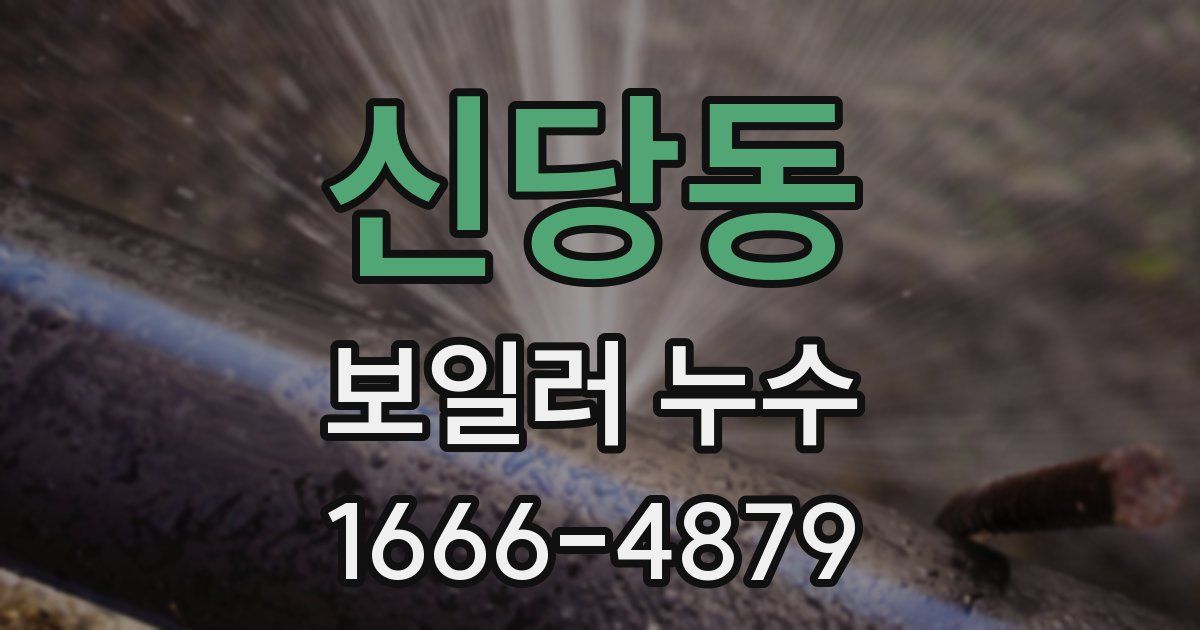신당동 보일러 누수