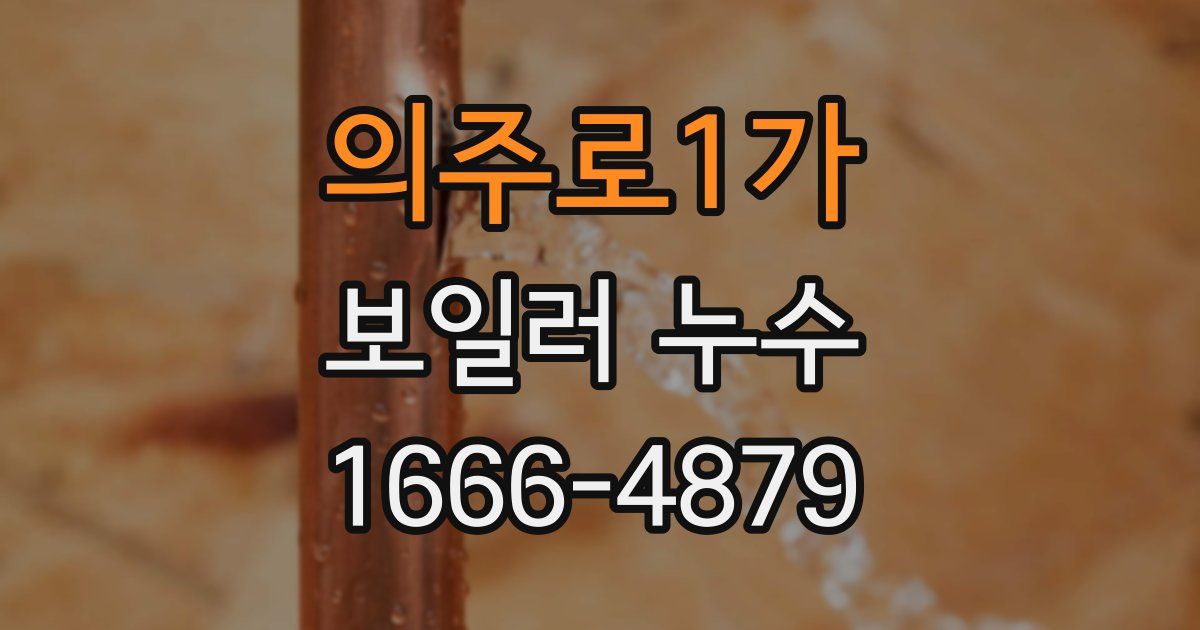 의주로1가 보일러 누수