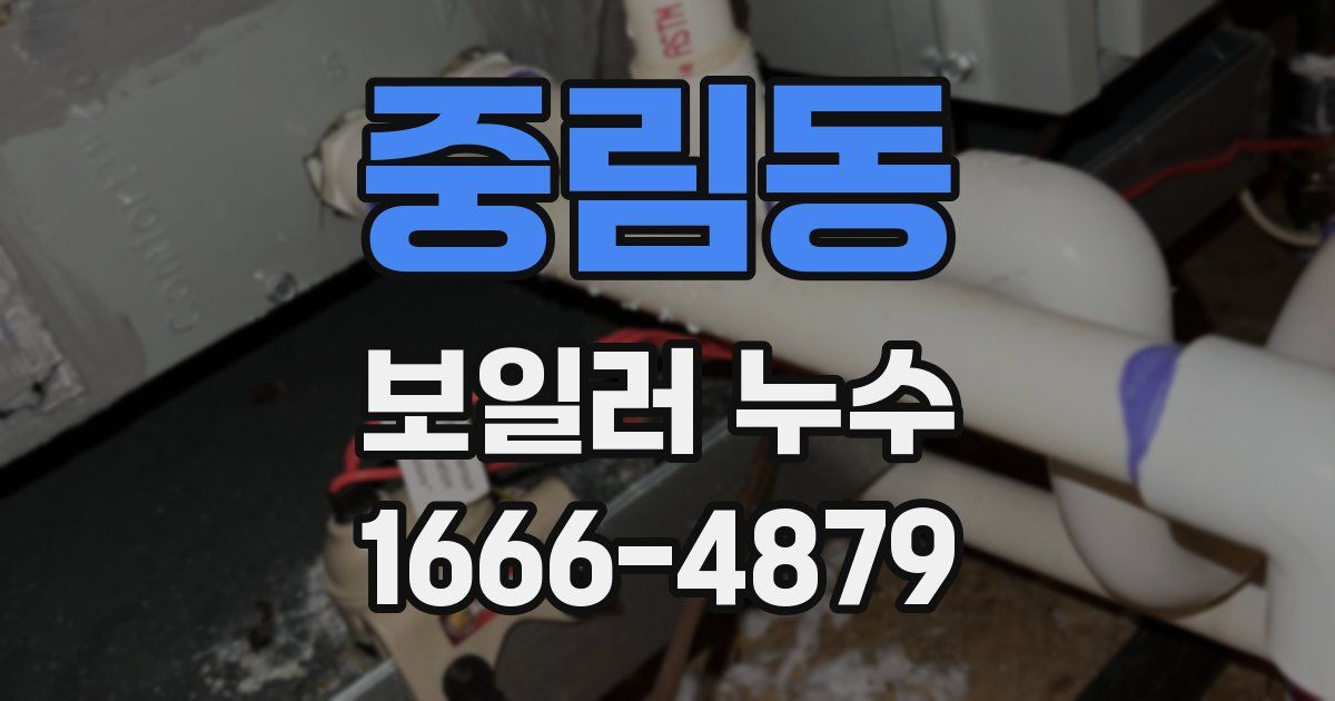 중림동 보일러 누수