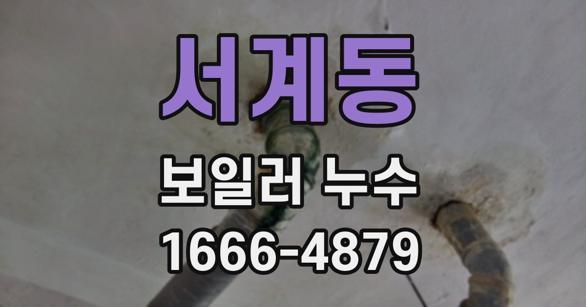 서계동 보일러 누수