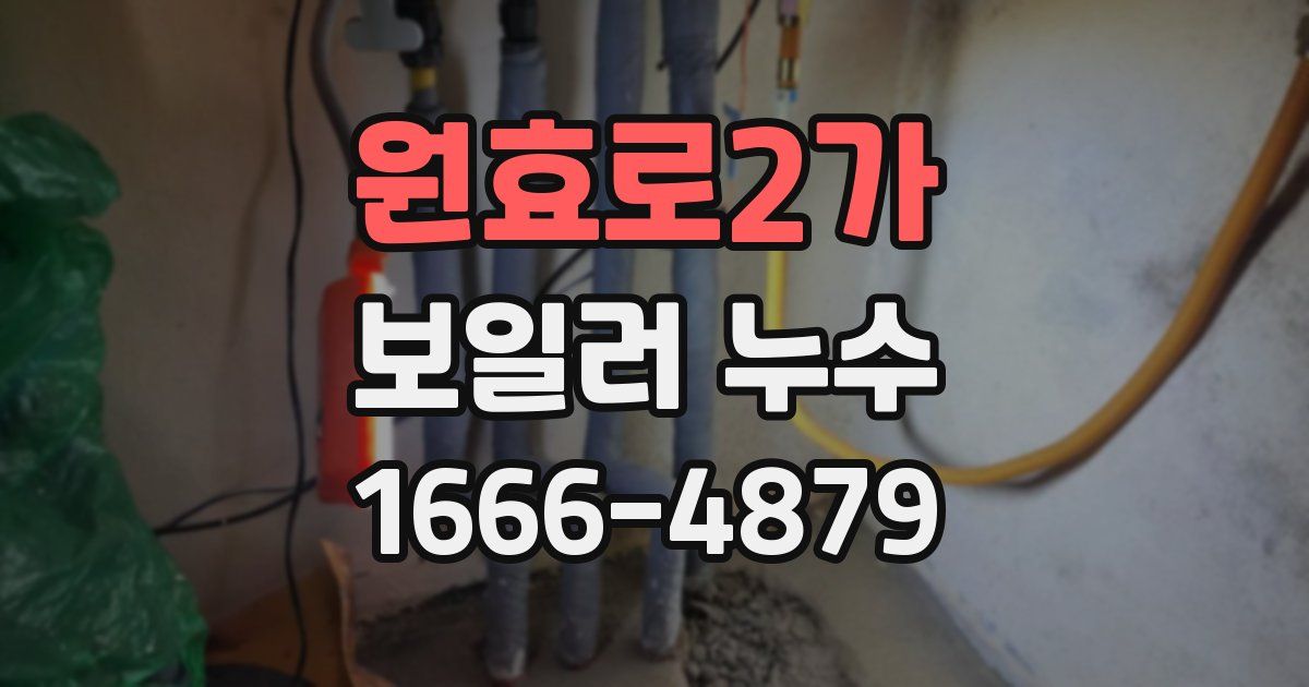 원효로2가 보일러 누수