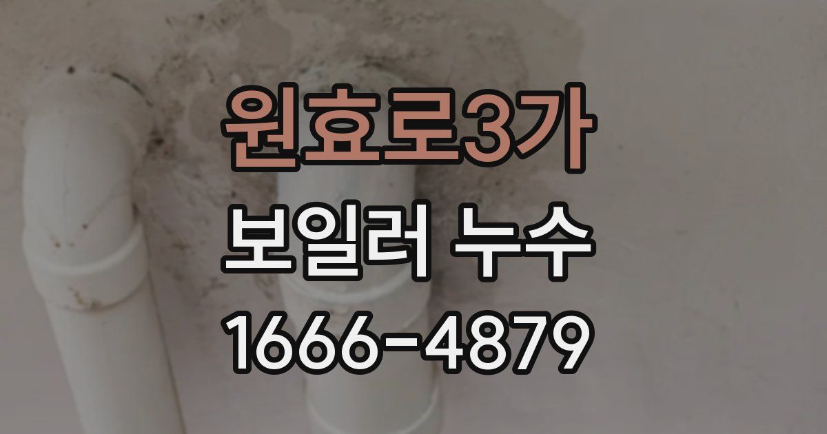 원효로3가 보일러 누수