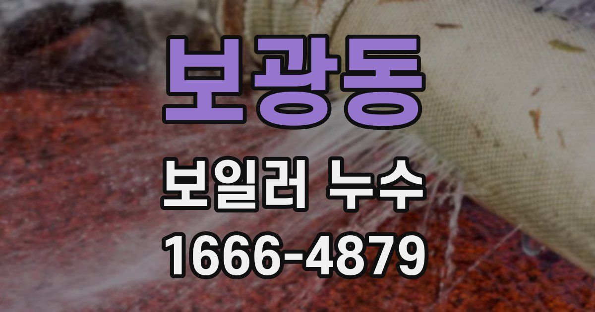 보광동 보일러 누수
