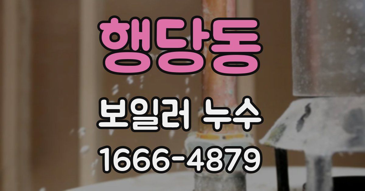 행당동 보일러 누수