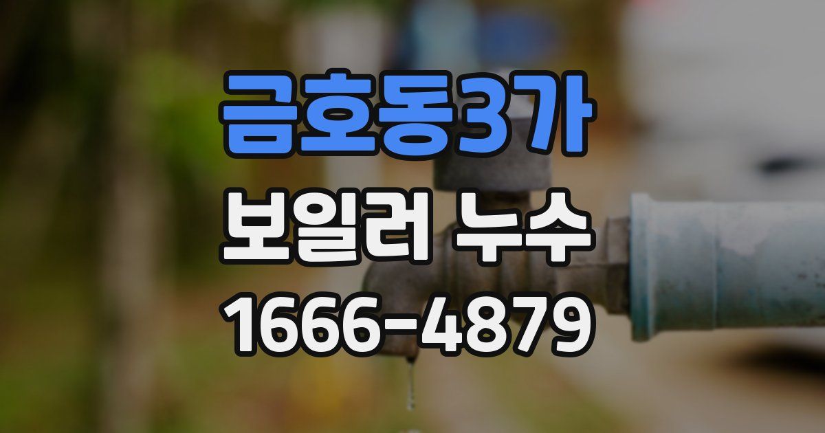 금호동3가 보일러 누수