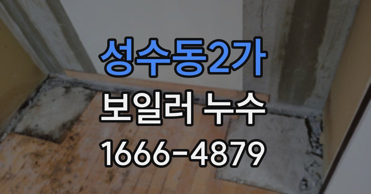 성수동2가 보일러 누수