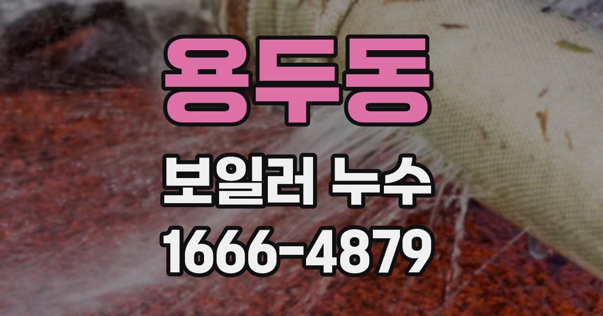 용두동 보일러 누수