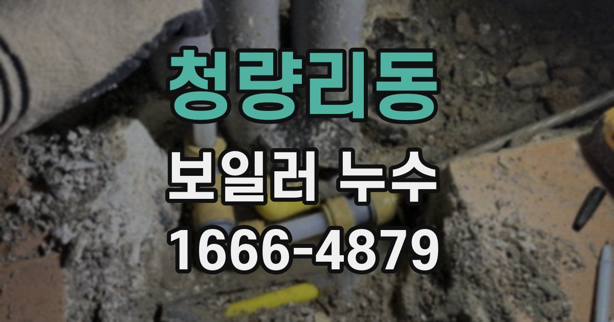 청량리동 보일러 누수