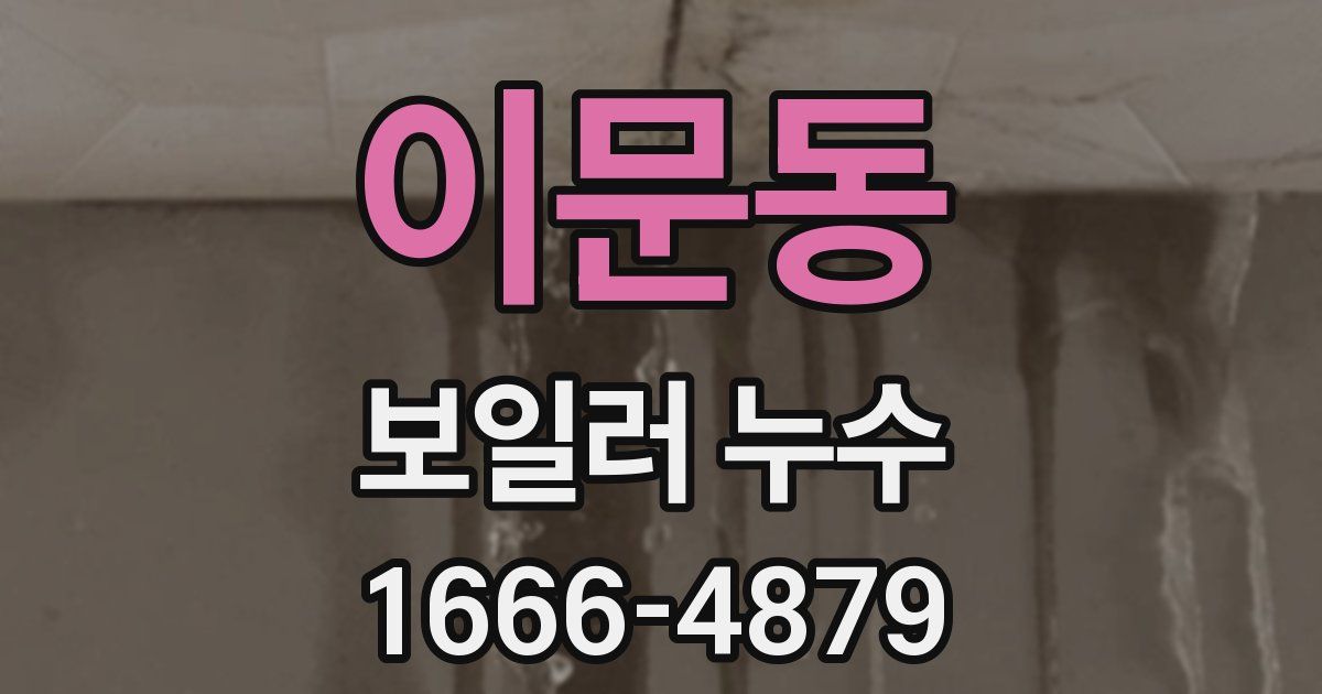 이문동 보일러 누수