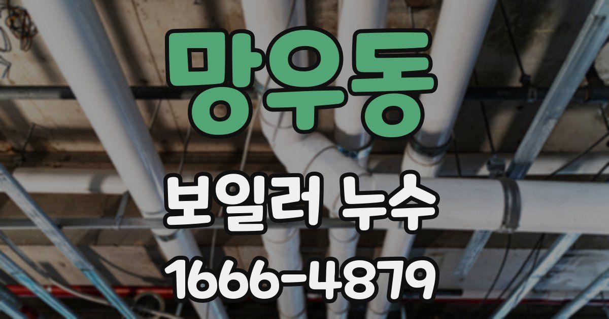 망우동 보일러 누수