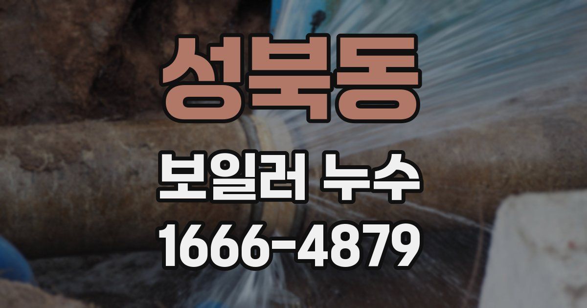 성북동 보일러 누수