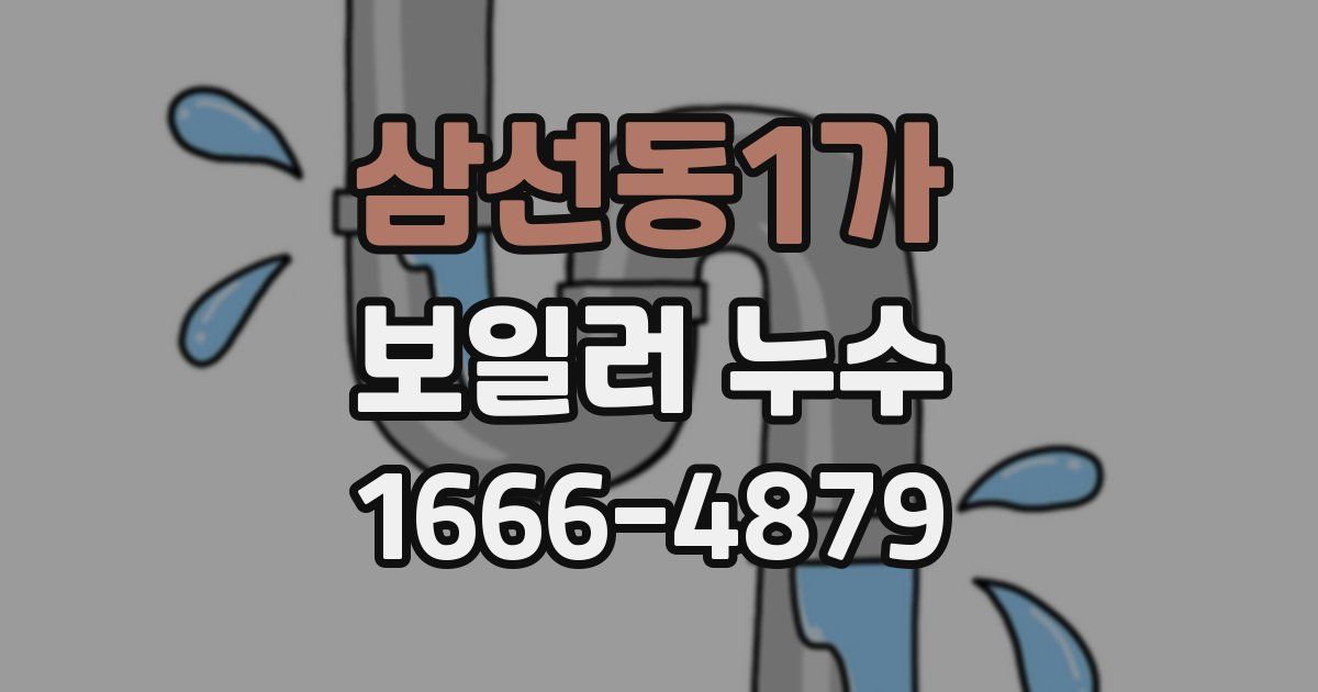삼선동1가 보일러 누수