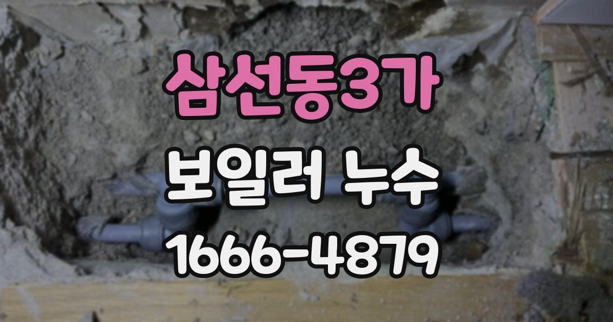 삼선동3가 보일러 누수