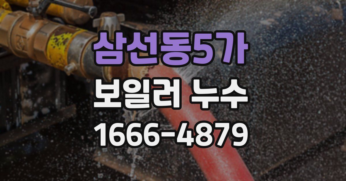삼선동5가 보일러 누수