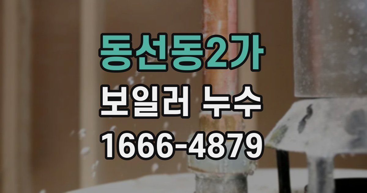 동선동2가 보일러 누수