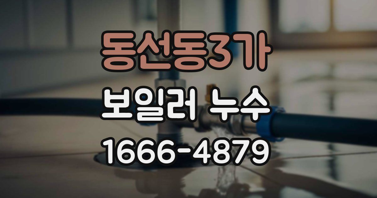 동선동3가 보일러 누수