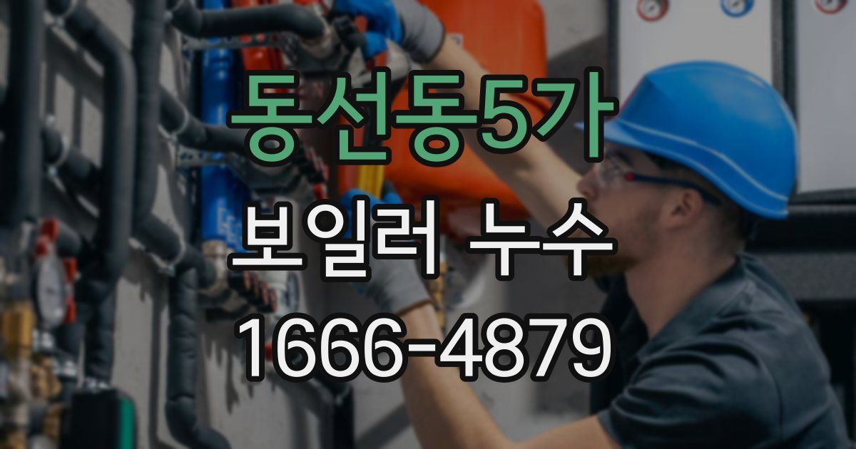 동선동5가 보일러 누수