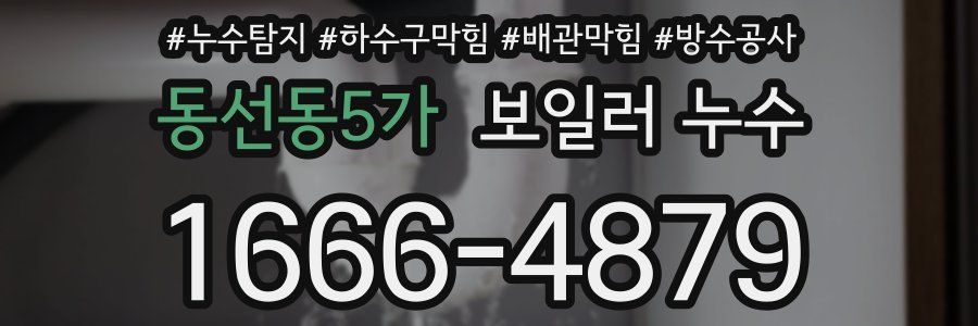 동선동5가 보일러 누수