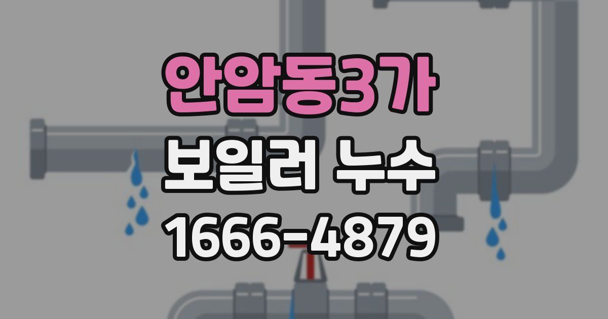 안암동3가 보일러 누수