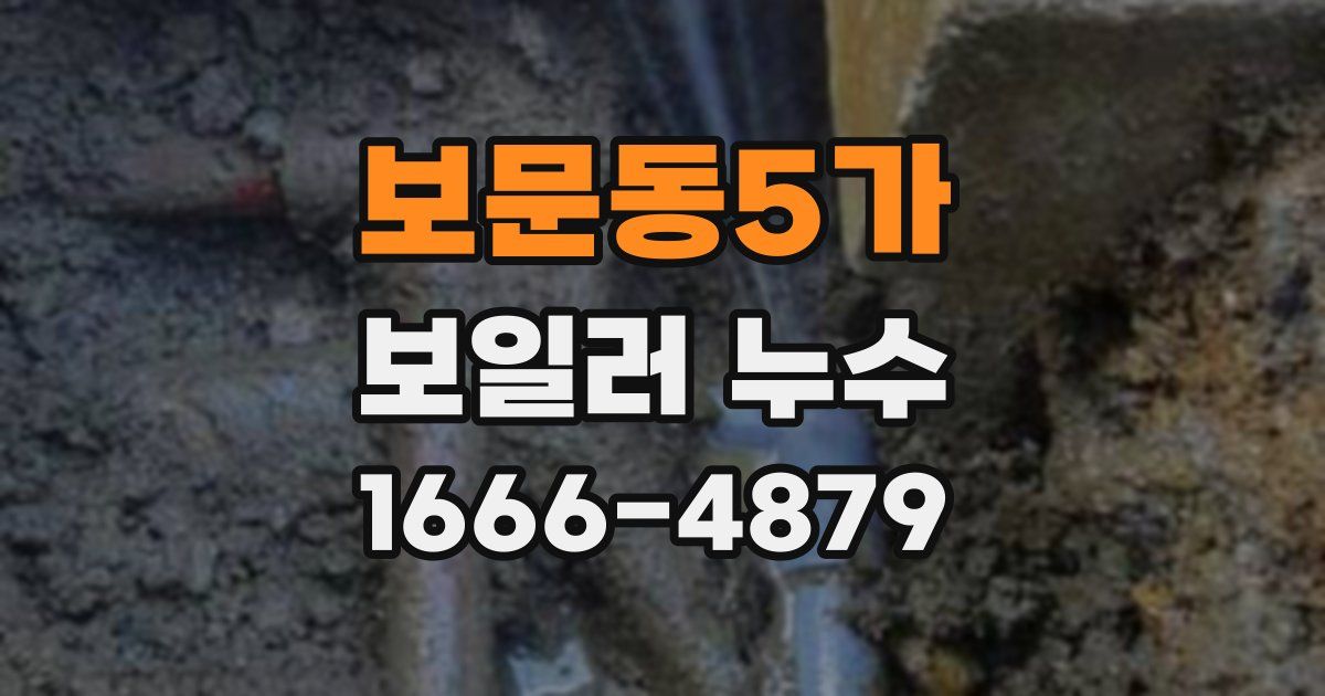 보문동5가 보일러 누수