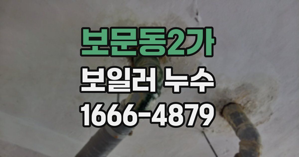 보문동2가 보일러 누수