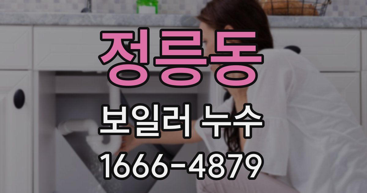 정릉동 보일러 누수