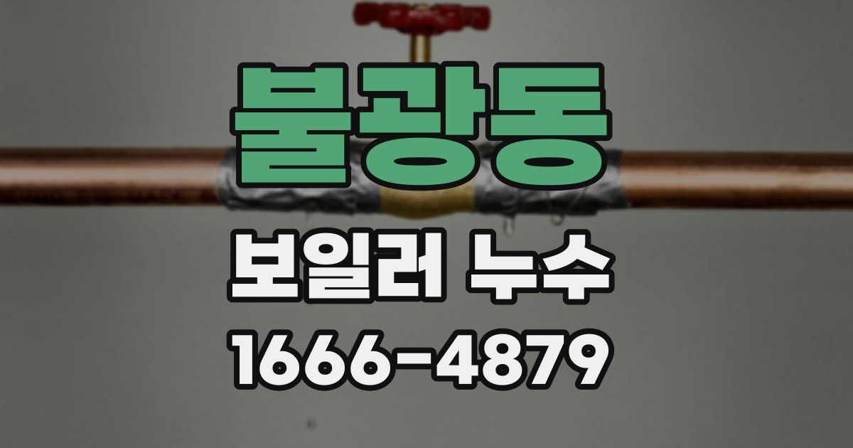 불광동 보일러 누수