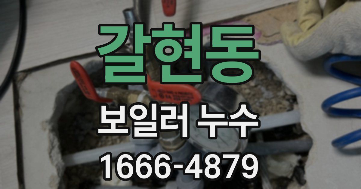 갈현동 보일러 누수