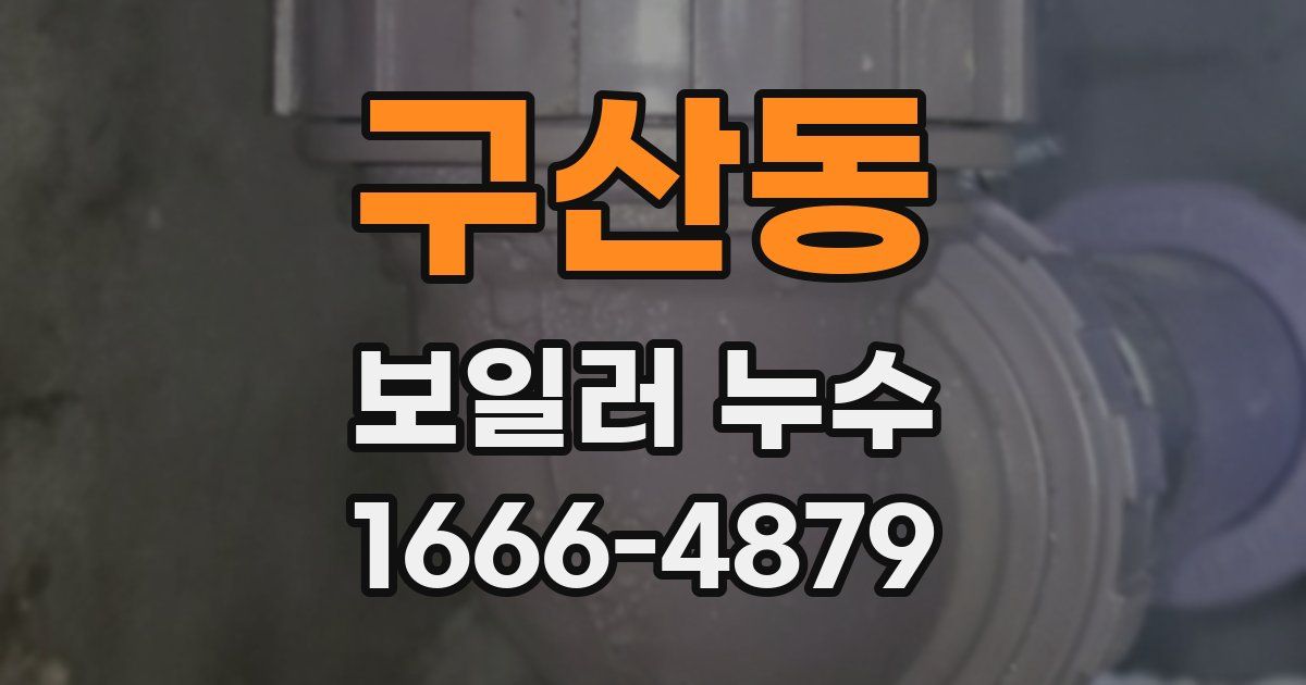 구산동 보일러 누수