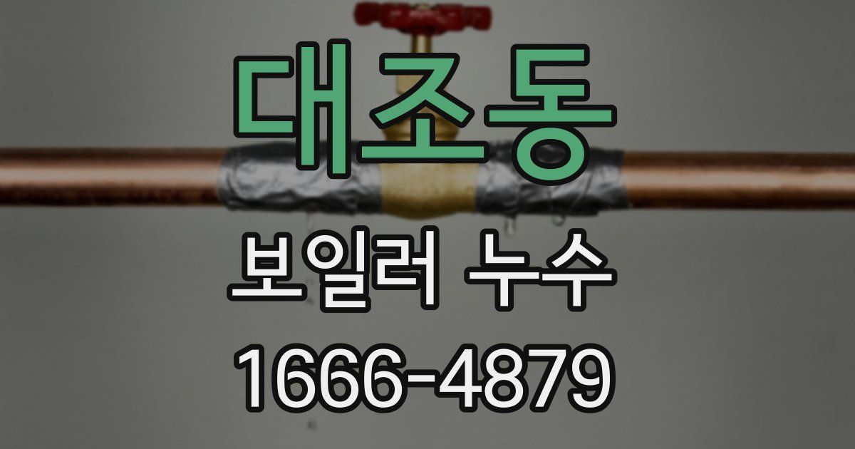 대조동 보일러 누수