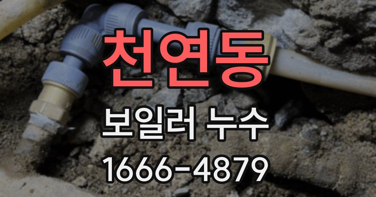 천연동 보일러 누수