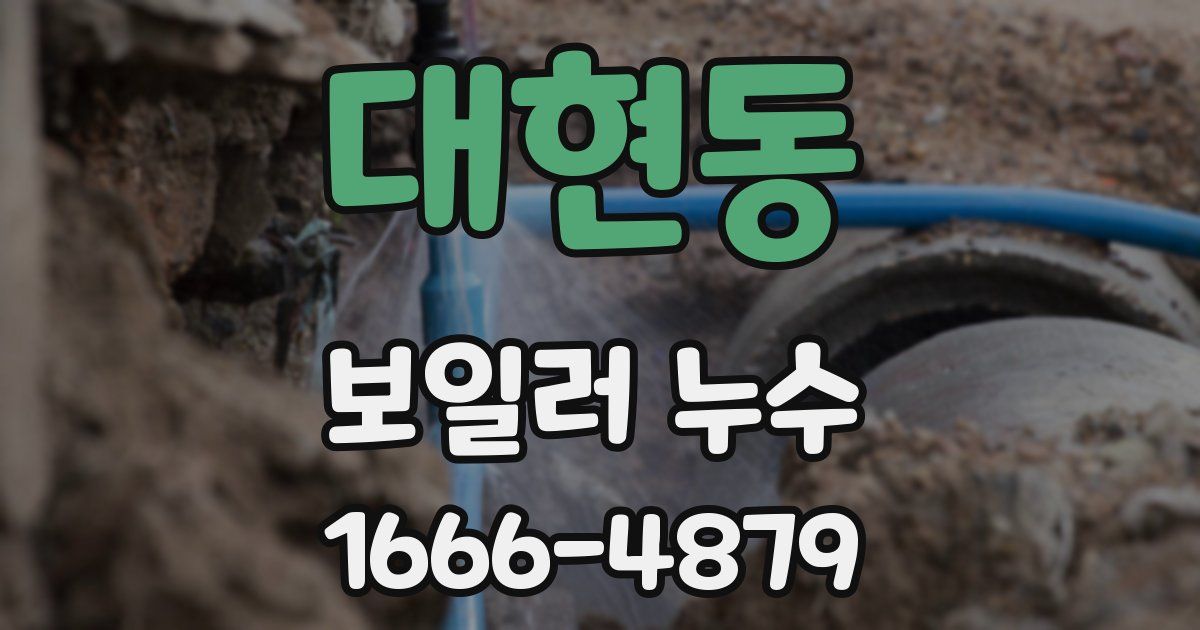 대현동 보일러 누수