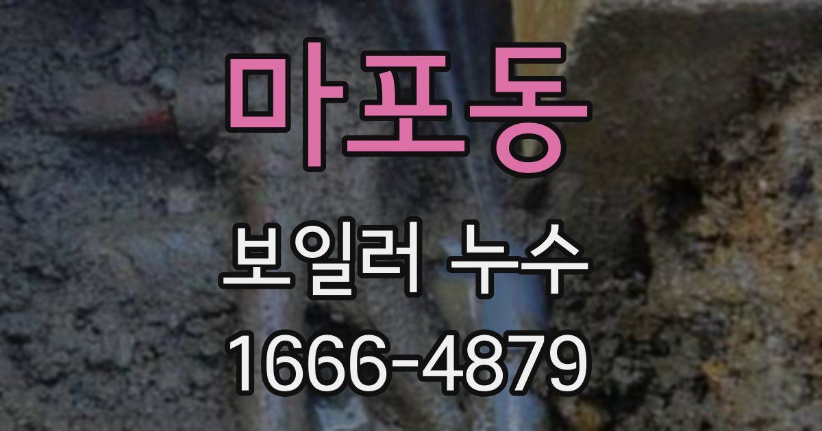 마포동 보일러 누수