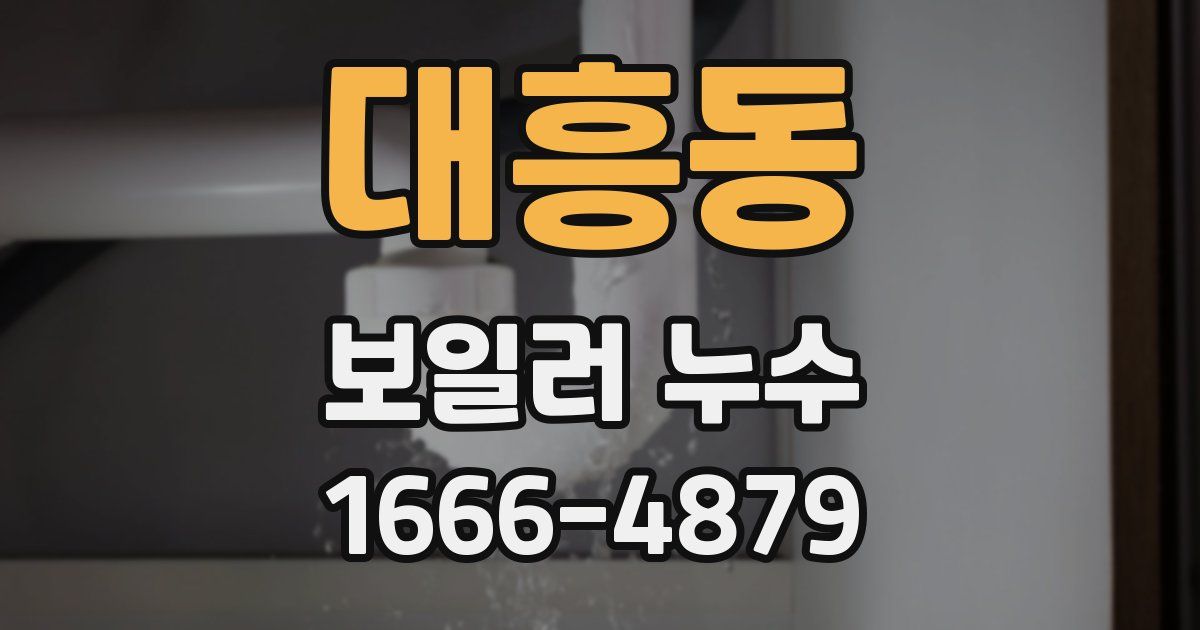 대흥동 보일러 누수