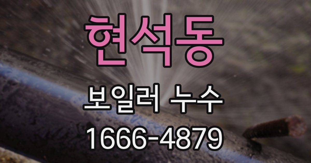 현석동 보일러 누수