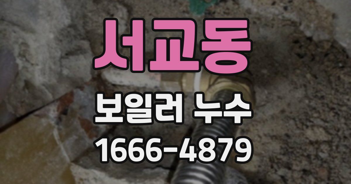 서교동 보일러 누수