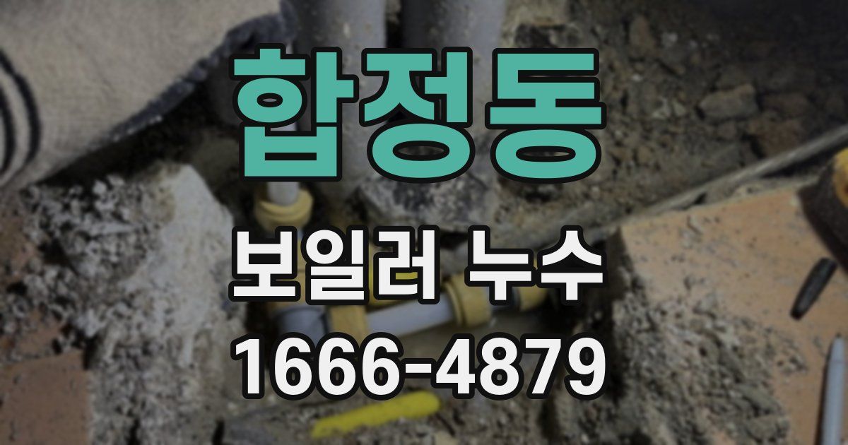 합정동 보일러 누수