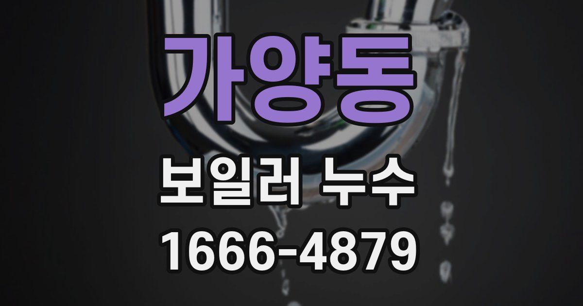 가양동 보일러 누수