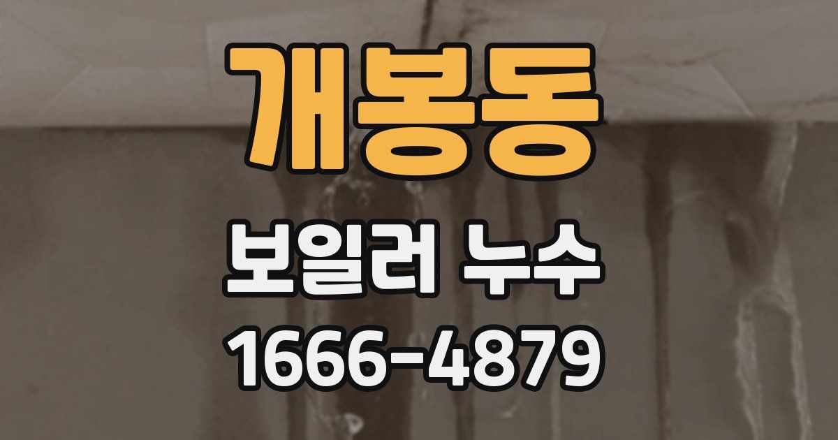 개봉동 보일러 누수
