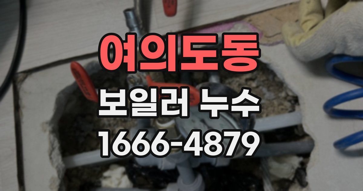 여의도동 보일러 누수