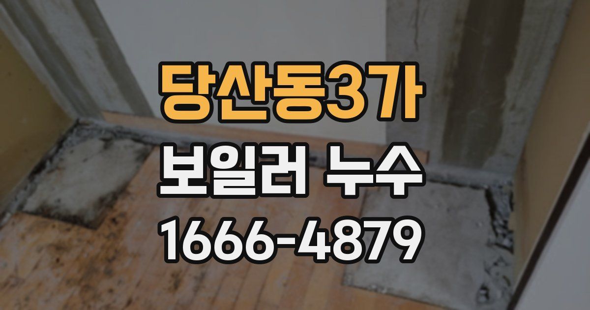 당산동3가 보일러 누수