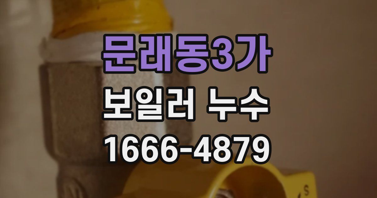 문래동3가 보일러 누수