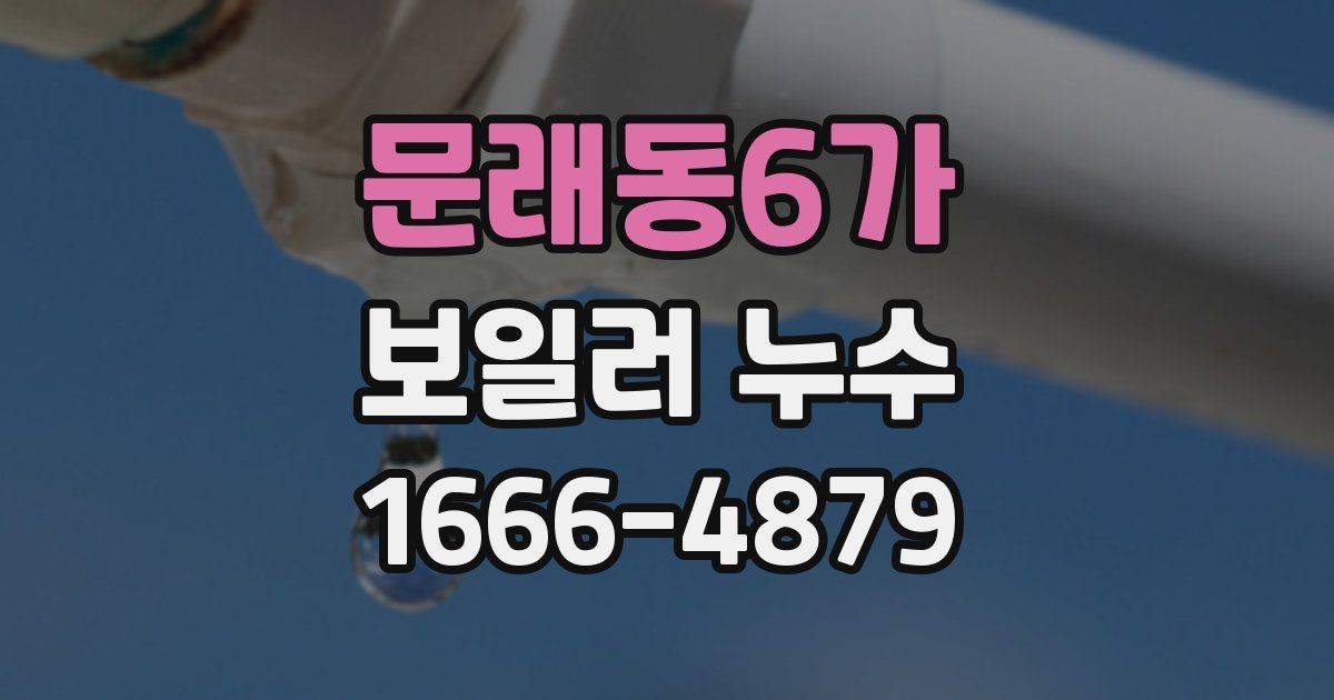 문래동6가 보일러 누수