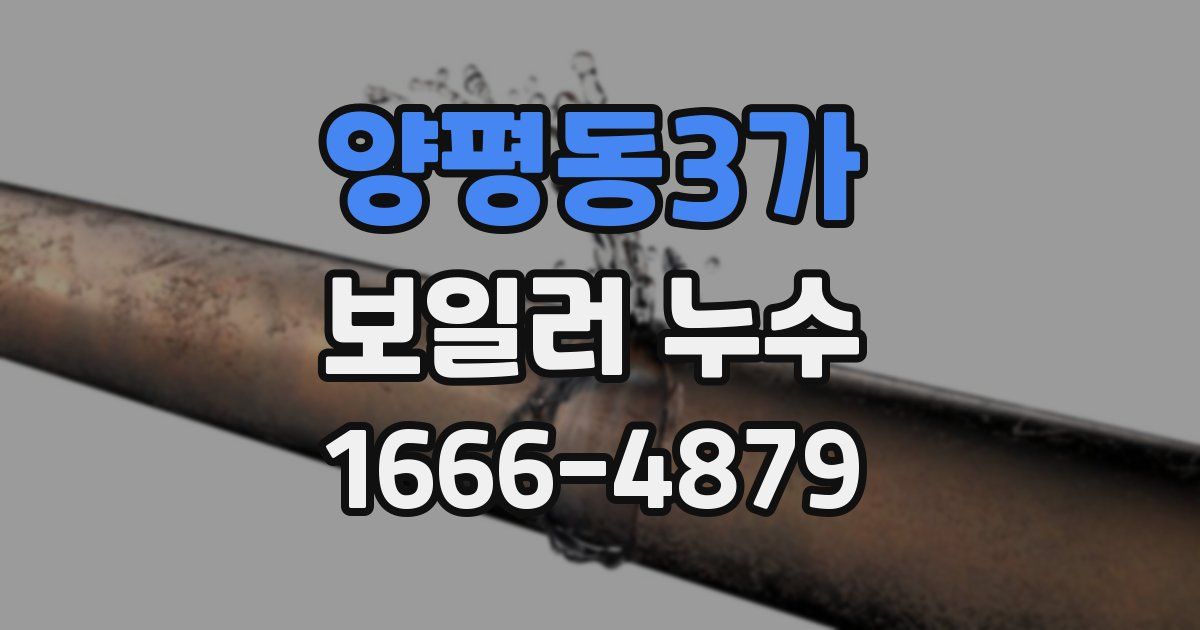 양평동3가 보일러 누수