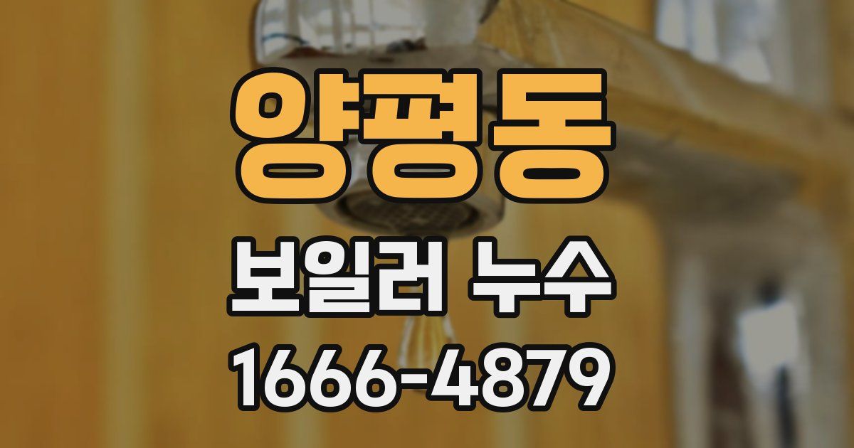 양평동 보일러 누수