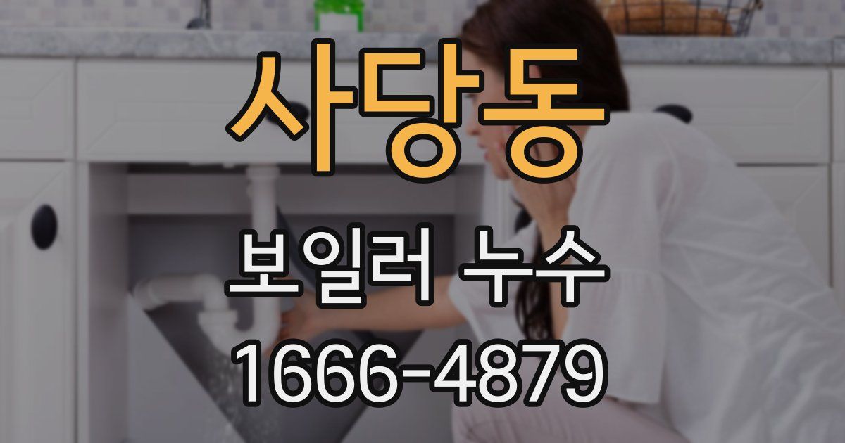 사당동 보일러 누수