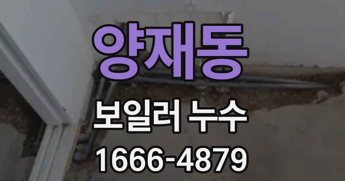 양재동 보일러 누수