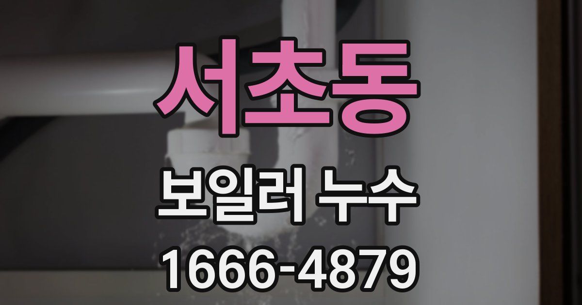 서초동 보일러 누수