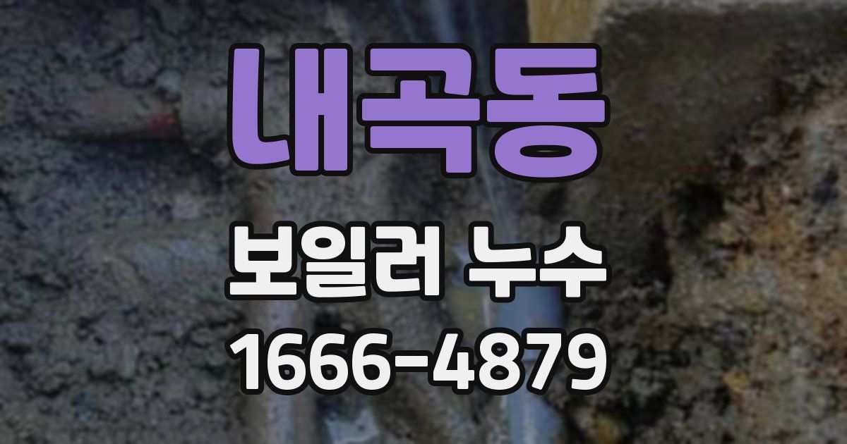 내곡동 보일러 누수