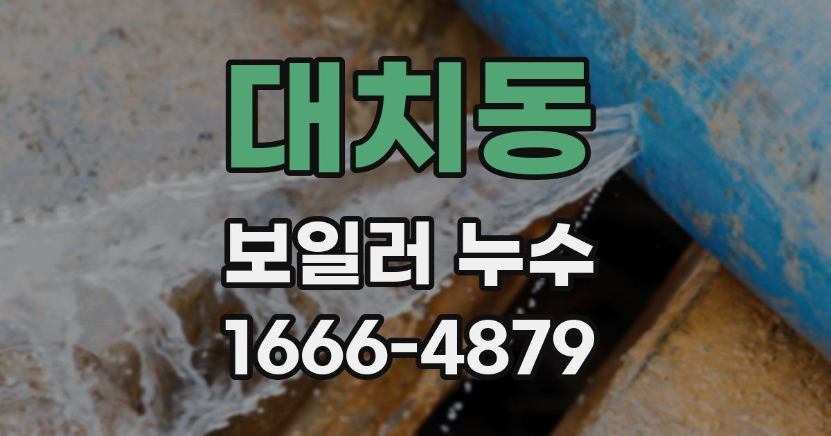 대치동 보일러 누수